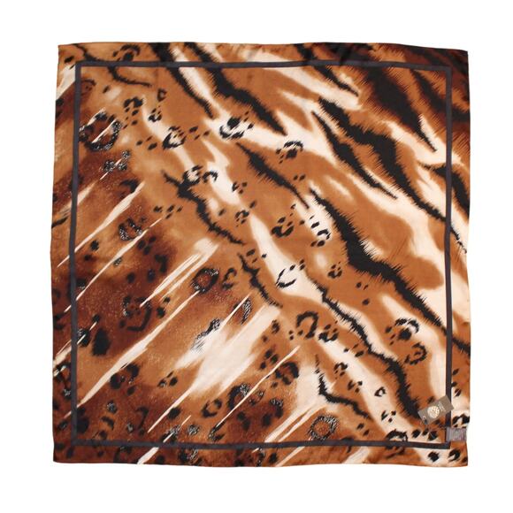Vince Camuto Tiger Print 100% Silk 36" Square Scarf #VC2407 - Picture 1 of 2